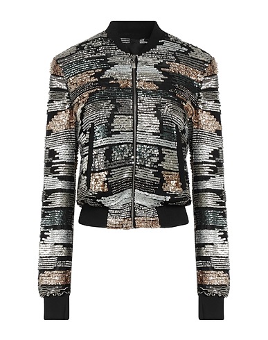 PINKO Sweatshirt Black 100% Polyester, Elastane, Polypropylene, Glass