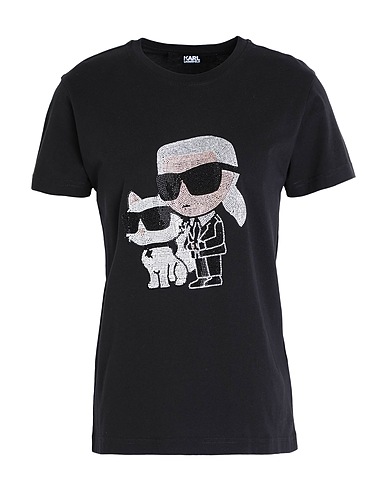 KARL LAGERFELD T-shirt IKONIK 2.0 RS T-SHIRT
 Black 100% Organic cotton