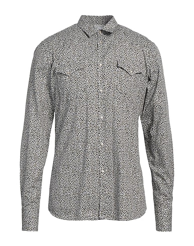 AGLINI Patterned shirt NERO 100% Cotton