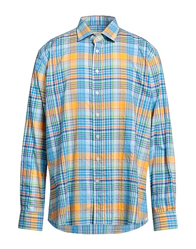 ETRO Checked shirt Orange 100% Cotton
