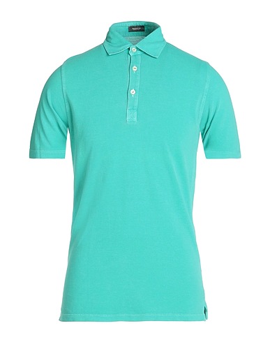 ROSSOPURO Polo shirt Turquoise 100% Cotton