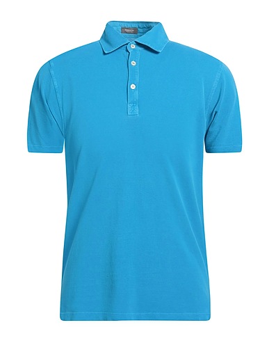 ROSSOPURO Polo shirt Azure 100% Cotton