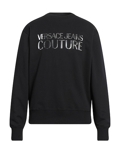 VERSACE JEANS COUTURE Sweatshirt Schwarz 100% Baumwolle, Elastan