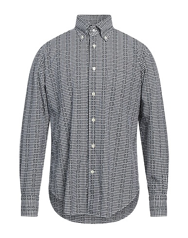 CALIBAN Checked shirt Black 100% Cotton