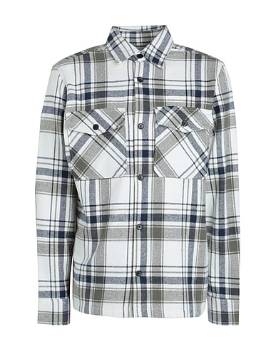 JACK & JONES Checked shirt BIANCO 100% Cotton