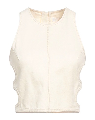 CHLOÉ Top Cream 87% Cotton, 13% Hemp
