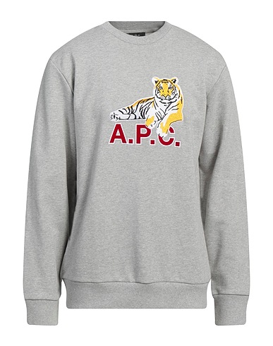 A.P.C. Sweatshirt Light grey 97% Cotton, 3% Elastane