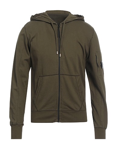 C.P. COMPANY Hooded track jacket  Dark green 100% Cotton