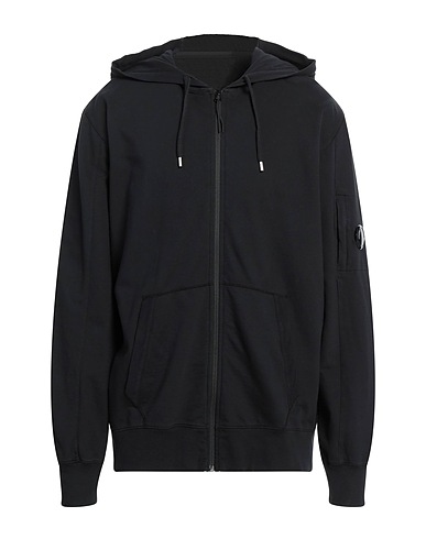 C.P. COMPANY Hooded track jacket  Black 100% Cotton
