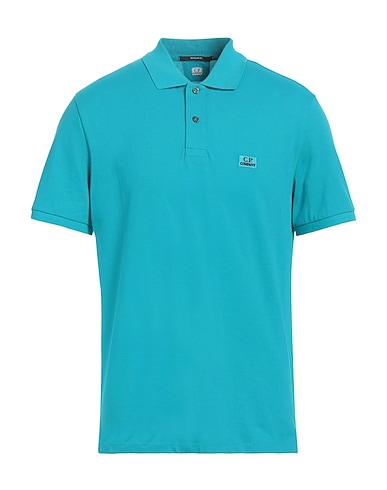 C.P. COMPANY Polo shirt Turquoise 95% Cotton, 5% Elastane