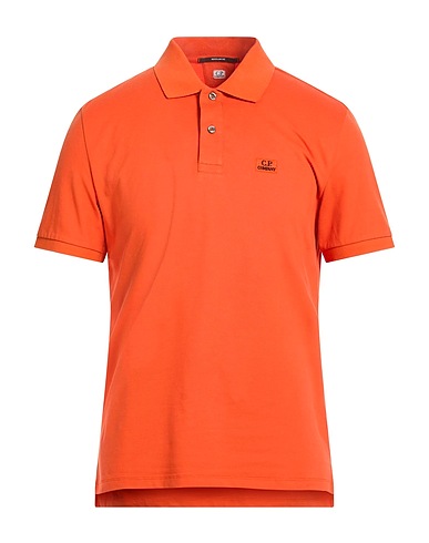 C.P. COMPANY Polo shirt Orange 95% Cotton, 5% Elastane