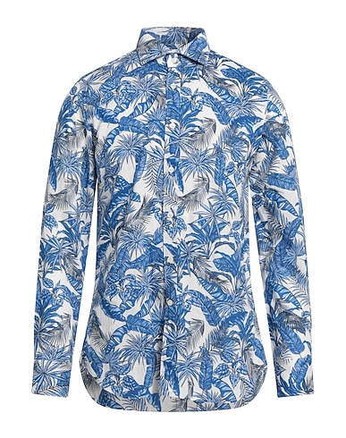 CALIBAN 820 Linen shirt Blue 55% Linen, 45% Rayon