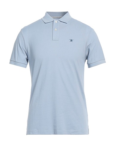 HACKETT Polo shirt Sky blue 100% Cotton