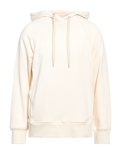 NEIL BARRETT Hooded sweatshirt Ivory 100% Cotton, Polyethylene, Elastane