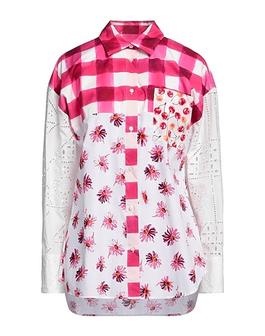 MSGM Checked shirt White 100% Cotton