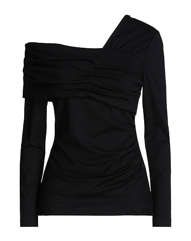 DIANE VON FURSTENBERG T-shirt Black 87% Viscose, 10% Nylon, 3% Lycra®