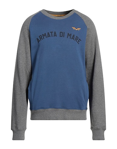 ARMATA DI MARE Sweatshirt Slate blue 80% Cotton, 20% Polyester