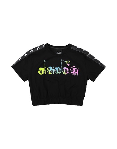 DIADORA T-shirt Black 100% Cotton