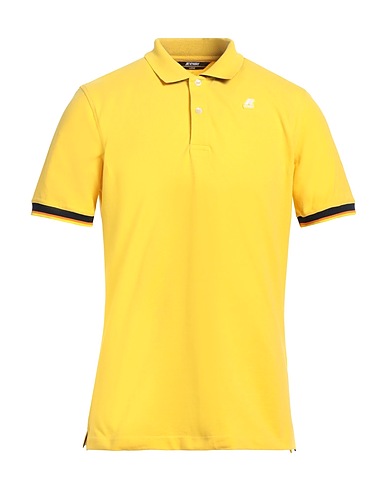 K-WAY Polo shirt Yellow 95% Cotton, 5% Elastane