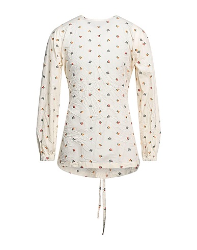 RIER Camicia fantasia Avorio 100% Cotone