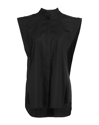 DONDUP Camicie e bluse tinta unita Nero 96% Cotone, 4% Elastan