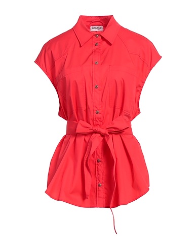 DONDUP Camicie e bluse tinta unita Corallo 96% Cotone, 4% Elastan
