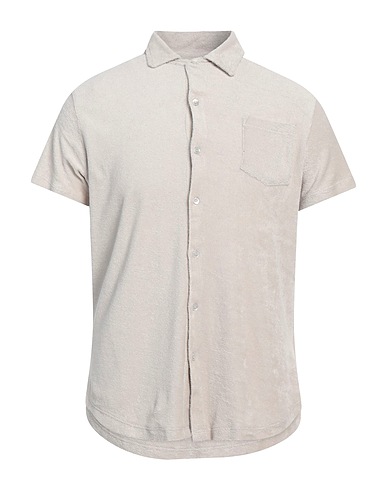 MAJESTIC FILATURES Solid colour shirt Light grey 100% Cotton