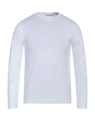 CRUCIANI Basic T-shirt White 93% Cotton, 7% Elastane