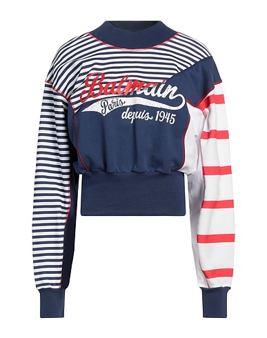BALMAIN Sweatshirt Blue 100% Cotton, Elastane