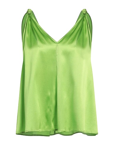 SHIRTAPORTER Top Green 94% Silk, 6% Elastane