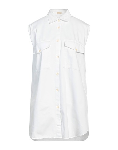 MASSIMO ALBA Solid color shirts & blouses White 100% Cotton