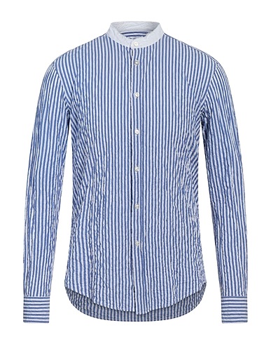 BRIAN DALES Patterned shirt BLU 100% Cotton