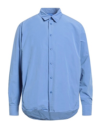 ASPESI Solid color shirt Light blue 80% Polyester, 20% Polyamide