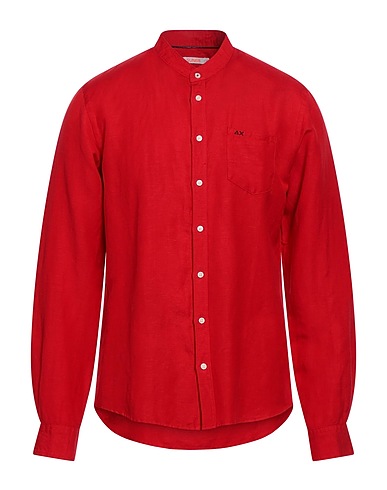 SUN 68 Linen shirt Red 55% Linen, 45% Viscose