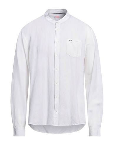 SUN 68 Camicia in lino Off white 55% Lino, 45% Viscosa