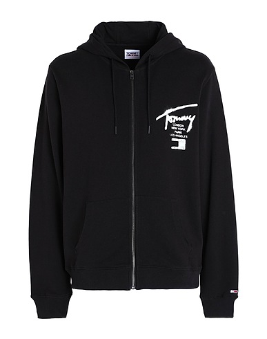 TOMMY JEANS Hoodie Schwarz 100% Baumwolle