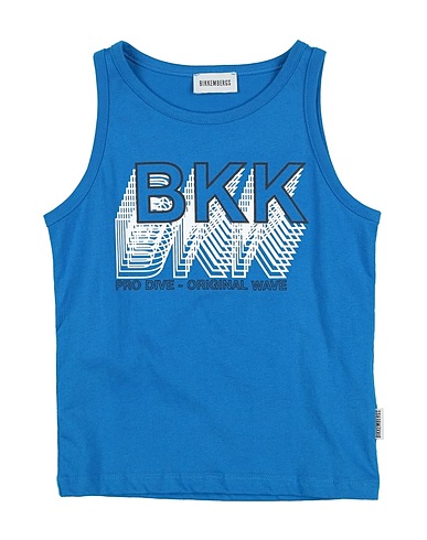BIKKEMBERGS Canotta Blu 100% Cotone
