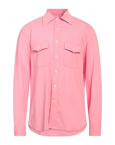 GRIFONI Solid color shirt 98% Virgin Wool, 2% Elastane