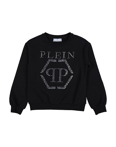 PHILIPP PLEIN Sweatshirt Schwarz 95% Baumwolle, 5% Elastan