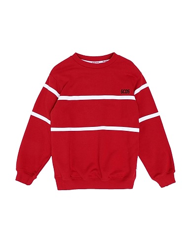 GCDS MINI Sweatshirt Red 100% Cotton, Elastane