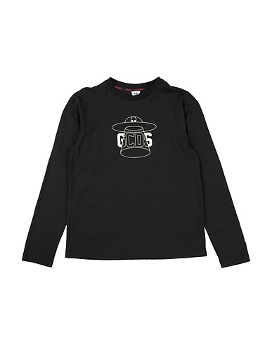 GCDS MINI T-shirt Nero 100% Cotone, Elastan