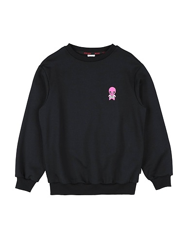 GCDS MINI Sweatshirt Black 100% Cotton, Elastane