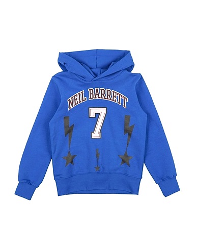 NEIL BARRETT Hooded track jacket  Blue 100% Cotton