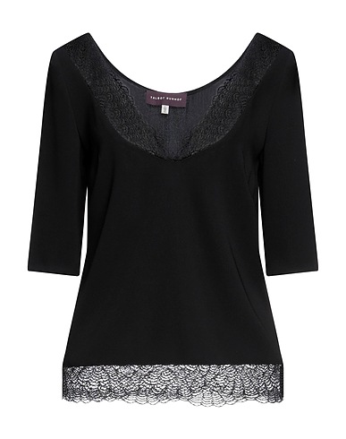 TALBOT RUNHOF Top Black 80% Triacetate, 20% Polyester, Nylon, Elastane