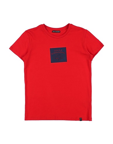 DANIELE ALESSANDRINI T-shirt Red 95% Cotton, 5% Elastane