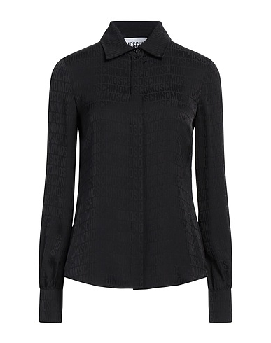 MOSCHINO Рубашки и блузки с рисунком COUTURE Чёрный 79% Вискоза, 21% Шелк