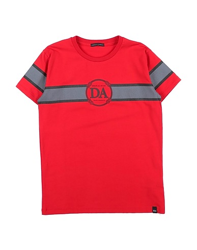 DANIELE ALESSANDRINI T-shirt Red 95% Cotton, 5% Elastane