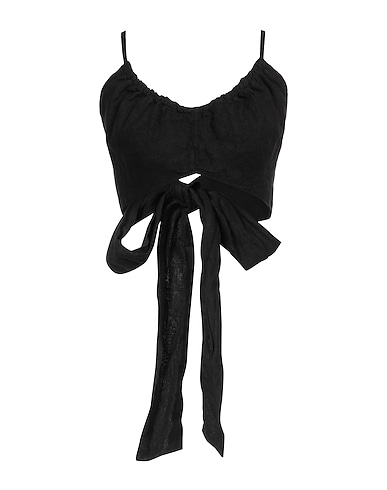 OUVERT DIMANCHE Top NERO 100% Linen