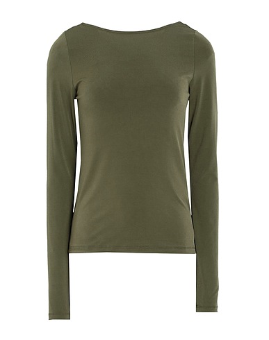VERO MODA T-Shirt Militärgrün 51% Recyceltes Polyester, 44% Polyester, 5% Elastan