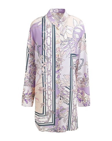 AGNONA Camicie e bluse a fiori Lilla 100% Seta